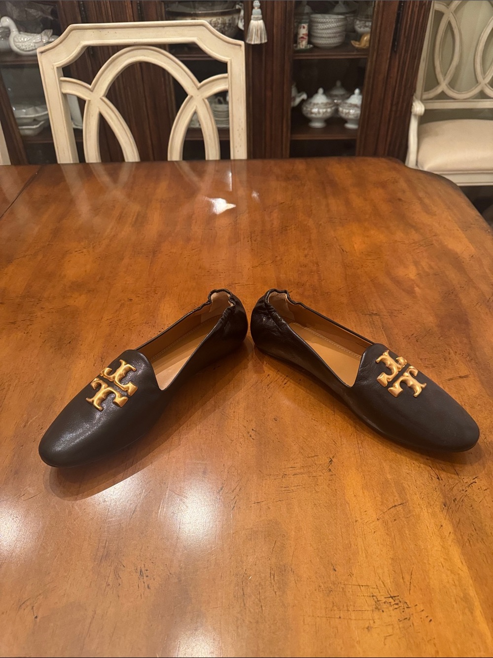 NWT Tory Burch Black Eleanor Loafer - Leather Logo - Picture 2 of 7